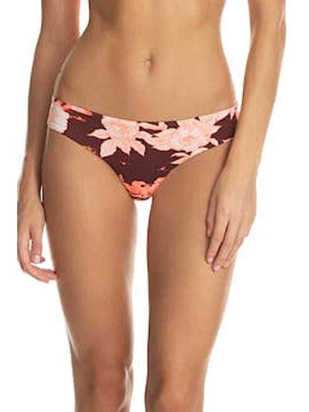 Maaji Womens Orange Ringling Allure Lace-uptop + Crimson Circus Sublime Bikini M